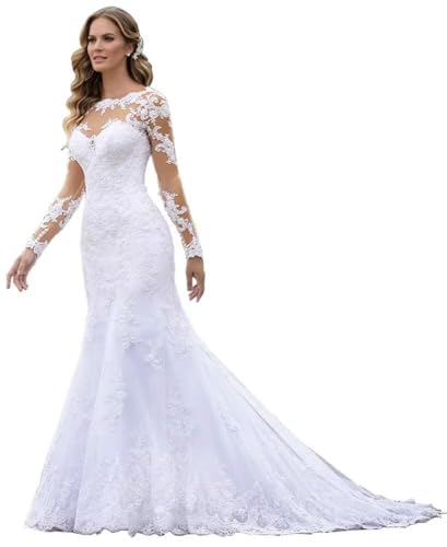 Fuomomo Mermaid Lace Wedding Dress for Bride Off‑Shoulder Side Slit Bridal Gown Custom Size Ivory White Wedding Dresses MT082