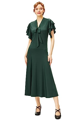 BABEYOND Womens Vintage Flapper Dress 1920s Dark Green