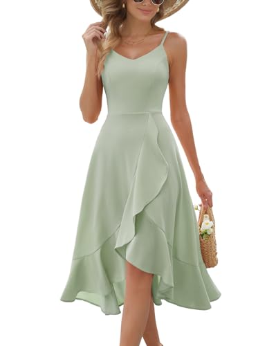 Woman's Cocktail Tea Party Dress for Teen Formal Wedding Guest LightGreen M