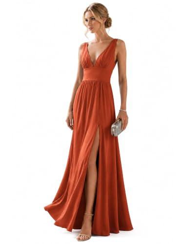 Ever-Pretty Women's V Neck Sleeveless Formal Dress Wedding Guest Dresses