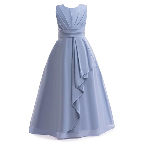 GetWish Junior Bridesmaid Dresses Flower Girl Formal Wedding Guest Pageant Fancy Long Maxi Dress Elegant Party Gown