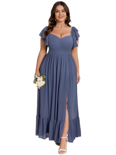 SHESTARR Women's Plus Size Formal Wedding Guest Dresses Bridesmaid Dress