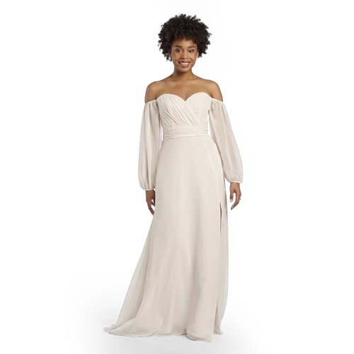 David's Bridal Off-the-Shoulder Billow Sleeve Wedding Dress, Size 18W