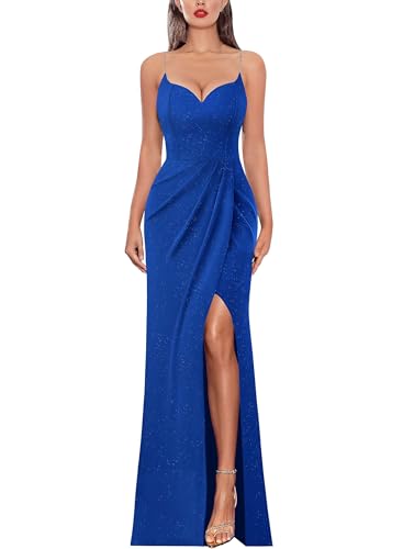 VFSHOW Womens Sexy Spaghetti Strap Formal Prom Evening Gala Long Maxi Dress
