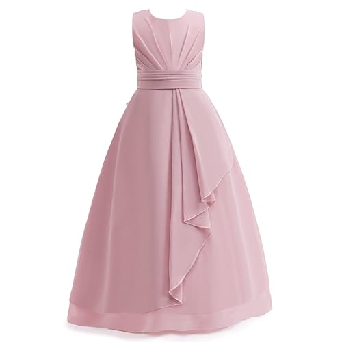 GetWish Junior Bridesmaid Dresses Flower Girl Formal Wedding Guest Pageant Fancy Long Maxi Dress Elegant Party Gown