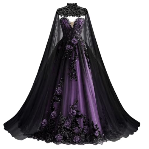 Mauuwy Medieval Bridal Dress Dusty Purple Gothic Wedding Dress 22Plus Size