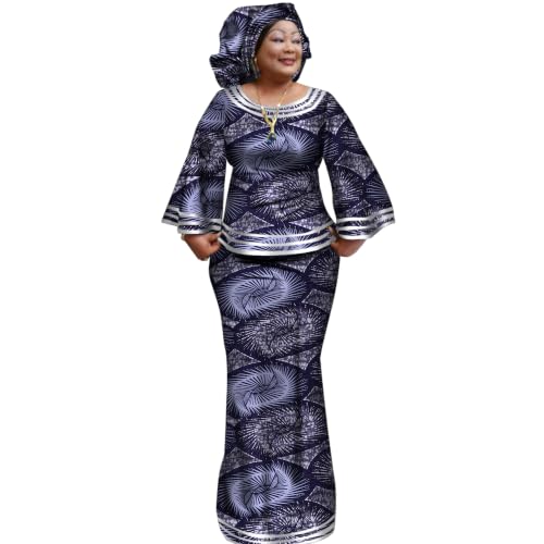 BAZINRICHE African Dresses Clothing Ankara Bazin Riche Dress Women's