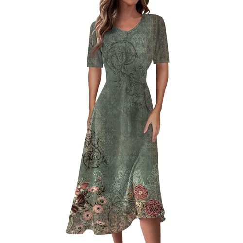 Dresses for Women 2024 Long Summer Dress 80s Dress for Women Plus Size Maxi Dress Black Mini Dress Beach Dresses for Women Long Sundresses for Women Church Dresses for Women 2024(4-Mint Green,Medium)