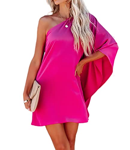 Jhsnjnr Women's Elegant Evening Dresses Casual Homecoming Dress Sexy Going Out Dresses Hot Pink XL