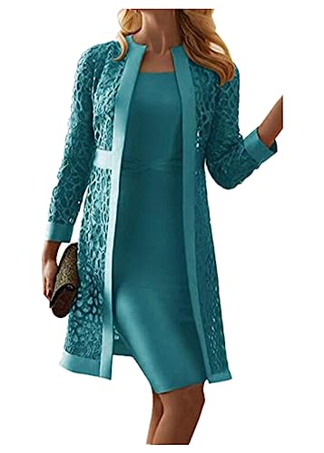Mother of Bride Dress Women Dresses Evening Gresses Groom Tuxedo Turquoise