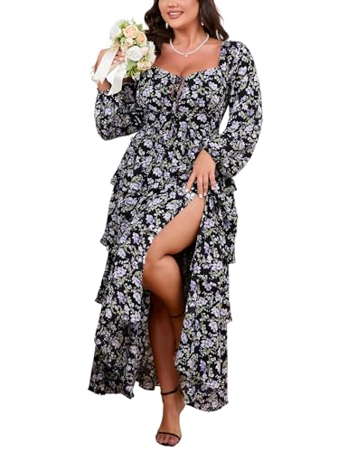 EYWOL Semi Formal Dresses for Women Plus Size Fall Wedding Guest Dress