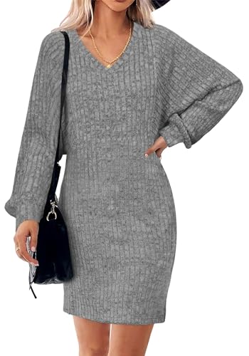 Womens Fashion Winter Clothing Fall Outfits Long Sleeve Sweater Dresses