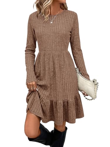 Berydress Fall Wedding Guest Dresses Women 2026 Flowy Knitted Sweater Dress
