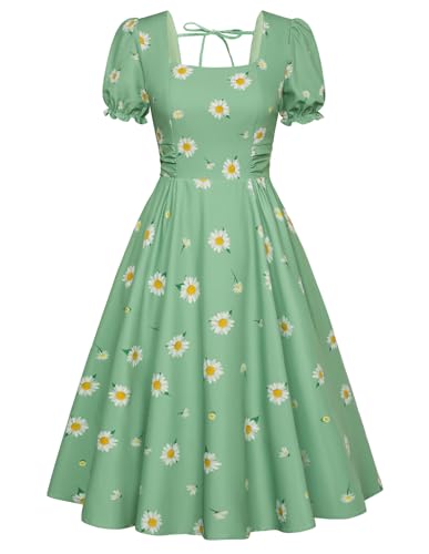 Belle Poque Women's Vintage Midi Cottagecore Cocktail Dresses Daisy L