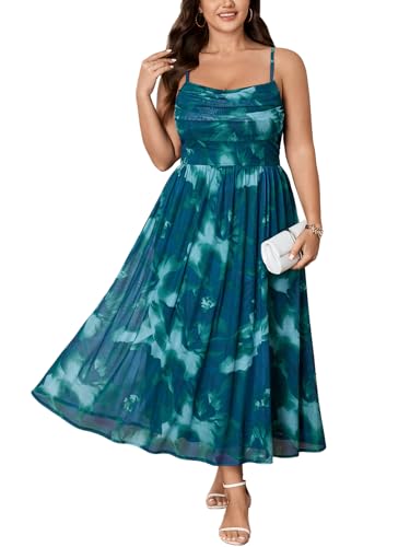 SHESTARR Women's Plus Size Summer Floral Maxi Dress