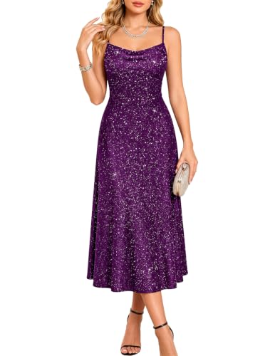 Bbonlinedress Sequin Slip Dress Formal Evening Gown Bridesmaid Grape L
