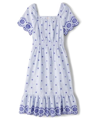 Gymboree,Short Cap Sleeve Flowy Spring Dress,Navy Narrows,XLarge (Adult)