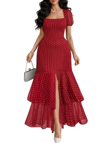 GothDark Semi Formal Dresses for Women Red 3X-Large Fits US Size 20 to 22