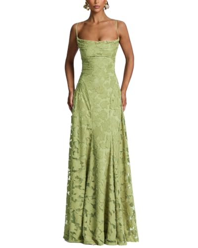 GRMLRPT Women's Floral Bridesmaid Maxi Dresses A Line Wedding Guest Dress
