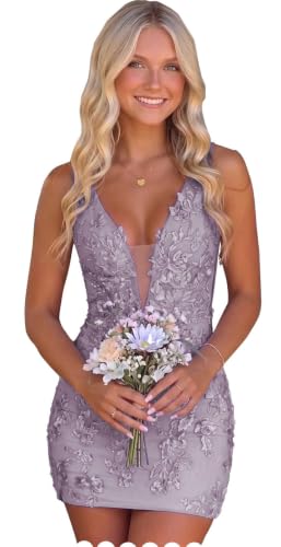 Women's Cocktail Dresses for Wedding Lace Homecoming Dress Wisteria
