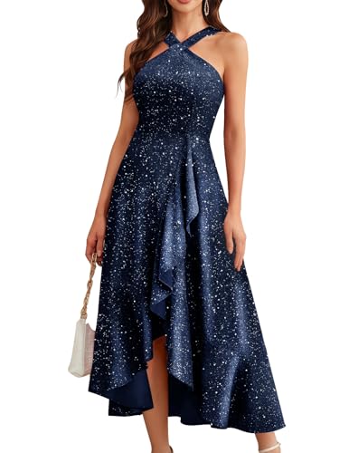 Bbonlinedress Formal Evening Gowns Sequin Cocktail Homecoming Dress Navy L