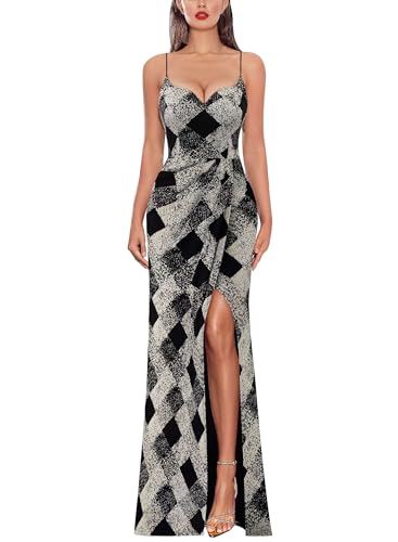 VFSHOW Womens Sexy Spaghetti Strap Formal Prom Evening Gala Long Maxi Dress