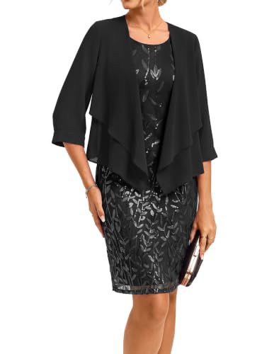 GRACE KARIN Mother of The Bride Groom Dresses Wedding Guest Dress Black XL
