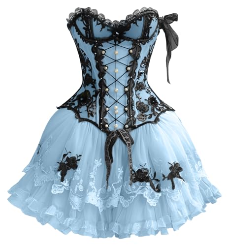 Mauuwy Layered Tulle Homecoming Dresses Women's Sweetheart Light Blue
