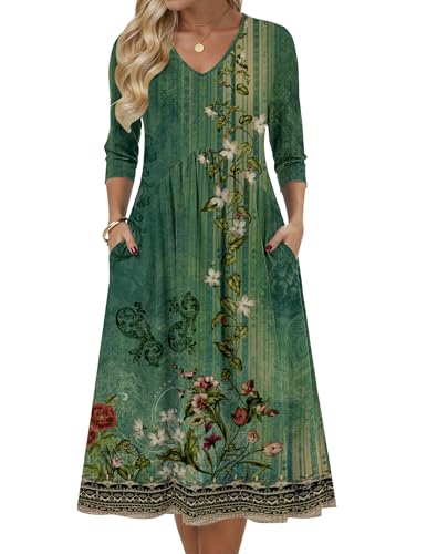 Zeagoo Ladies Funeral Tunic Dresses Half Sleeve Women's Petite Dress