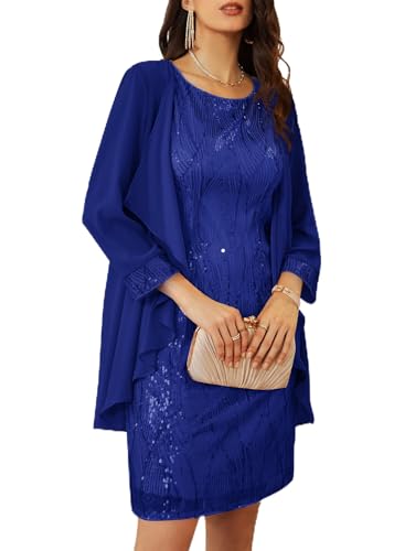 GRACE KARIN Mother of the Bride Wedding Guest Dress Royal Blue M