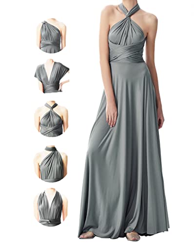 INFIWING Multi-Way Wrap Infinity Maxi Dress for Bridesmaids & Wedding Guest