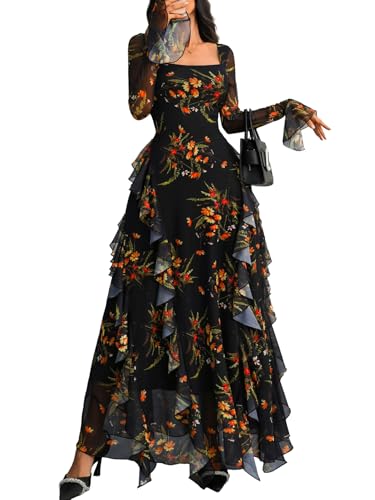 GothDark Plus Size Semi Formal Dress Black XX-Large Fits US Size 16 to 18