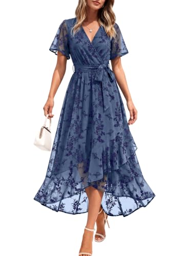LILLUSORY Women Fall Cocktail Formal Wedding Guest Dress Maxi Floral 2026