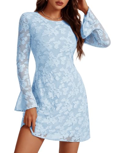 Bbonlinedress Blue Mini Cocktail Wedding Guest Homecoming Dress Blue XS