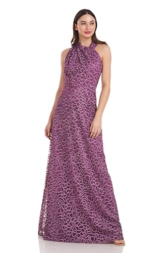 JS Collections Women's Sonya Asymmetric A-LINE Gown, Amethyst