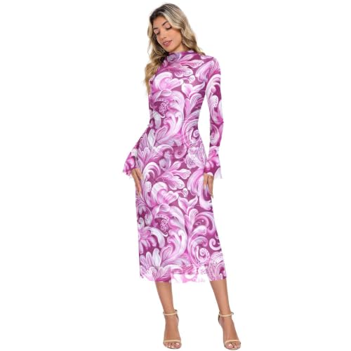 Long Sleeve Maxi Dress for Women Fall Wedding Guest Dresses Formal S