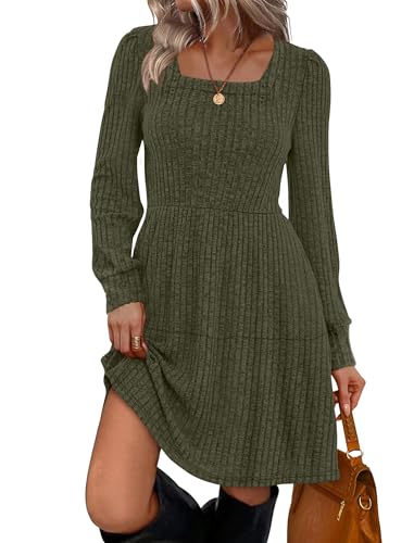 Spring Dresses for Women 2025 Midi Knee Length Fall Wedding Guest Sweater Dress L