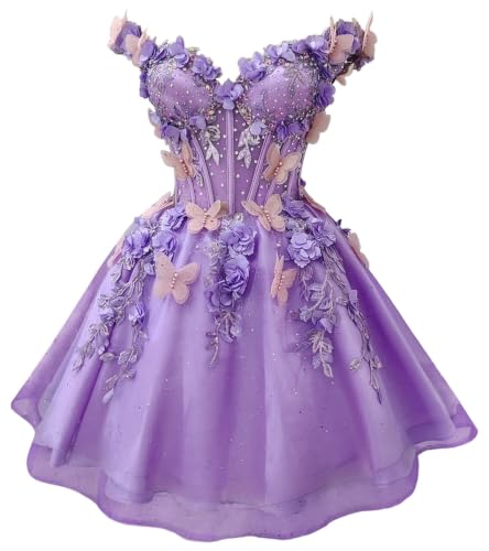 Youjiayi Off Shoulder Glitter Tulle Homecoming Dress Dusty Mauve Size 12