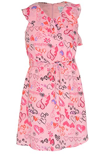 Blush by Us Angels Ruffle Chiffon Dress (Pink Heart, 14)