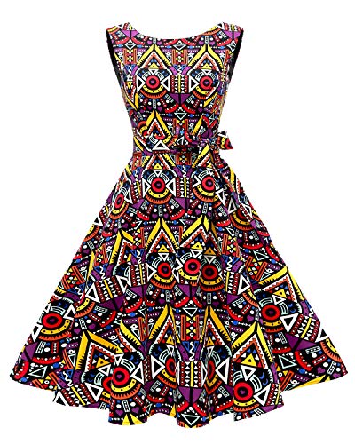 Hanpceirs Sleeveless Vintage 1950s Cocktail Dress African L